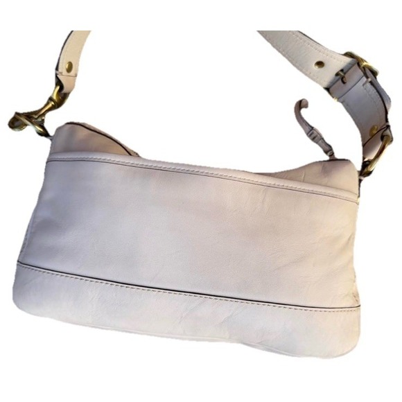 Coach White Double Turnlock Leather Shoulder Bag 65th Anniversary Vintage rare - Picture 3 of 9